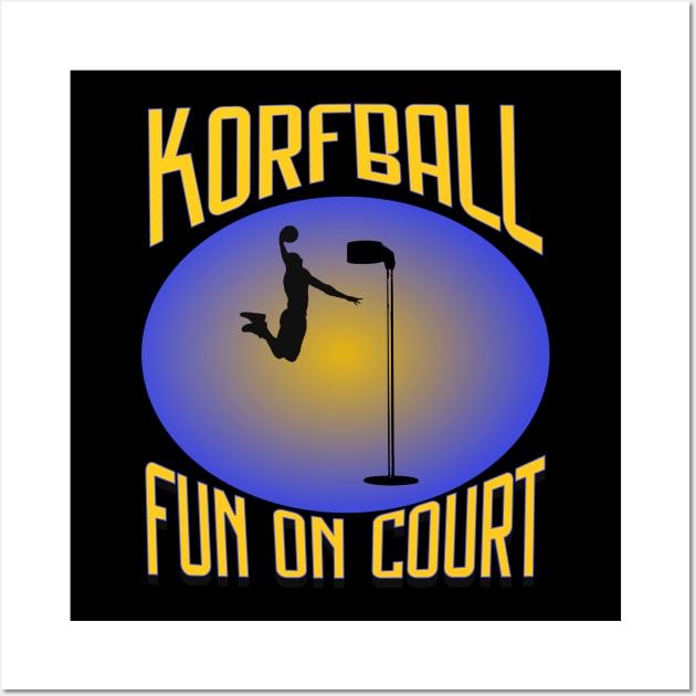 Fun on Court - Korfball Wall Art by JJ Art Space